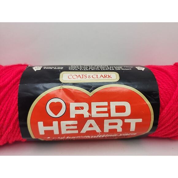 Partial Skein Red Heart Wintuk Worsted Yarn 100% Orlon Acrylic 4 PLY Jockey Red - Picture 2 of 7